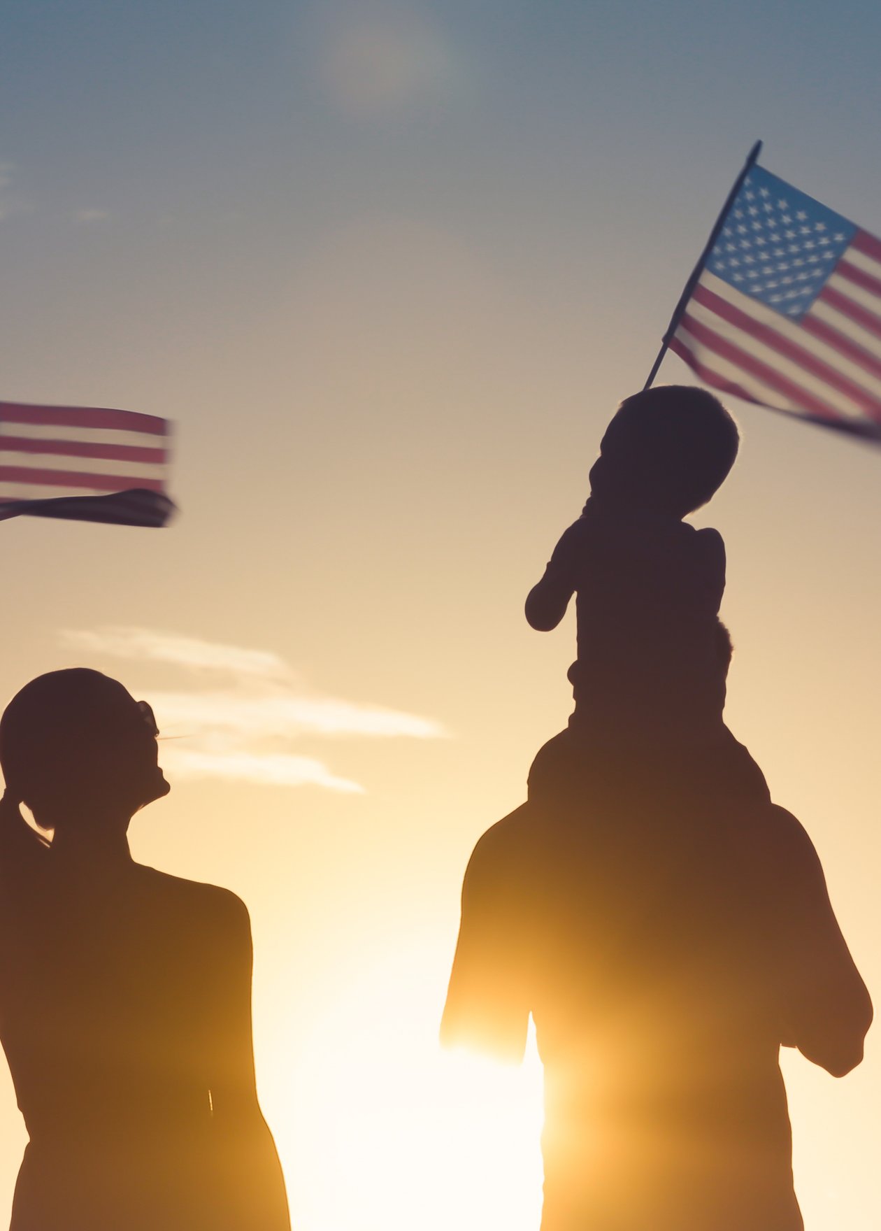 Family attending immigration ceremony